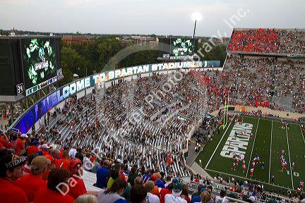 Spartan Stadium at Michigan State University in East Lansing, Michigan, USA.