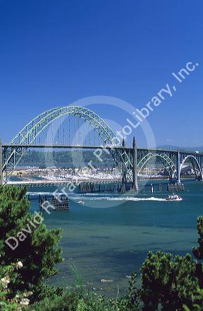 Yaquina Bay Bridge in Newport, Oregon.