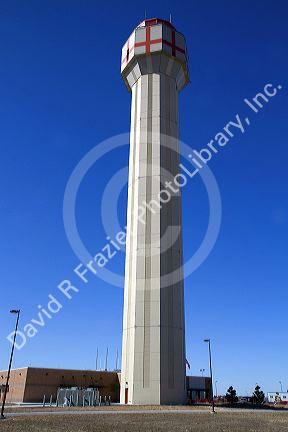 Air traffic control tower at the Boise airport, Ada County, Idaho, USA