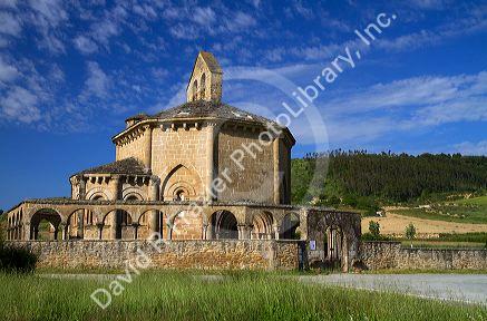 Church of Saint Mary of Eunate along the Camino De Santiago, the Way of St. James pilgrimage route, Navarra, Spain.
