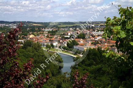 View of the Charente River at Angouleme in southwestern France.