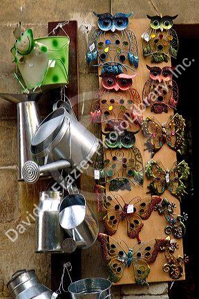 Display of local arts and crafts at Santillana del Mar, Cantabria, Spain.