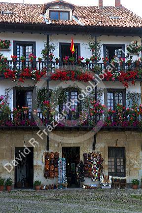 Building and street scene in Santillana del Mar, Cantabria, Spain.