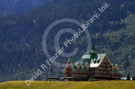 Prince of Wales Hotel located in Waterton Lakes National Park, Alberta, Canada.