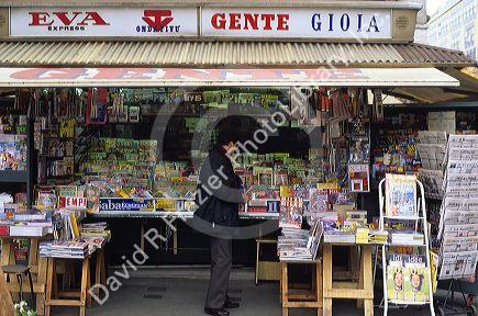 An Italian news stand.