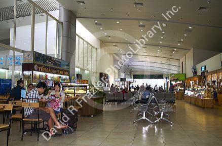 Interior terminal at the Cam Ranh International Airport, Cam Ranh, Vietnam.