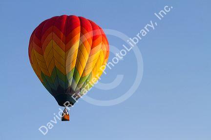 Hot air balloon over Boise, Idaho, USA.
