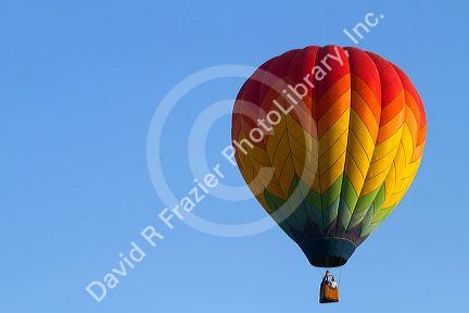 Hot air balloon over Boise, Idaho, USA.