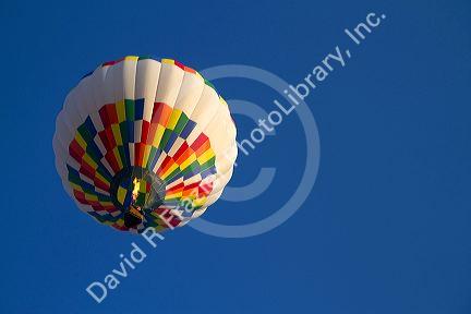 Hot air balloon over Boise, Idaho, USA.