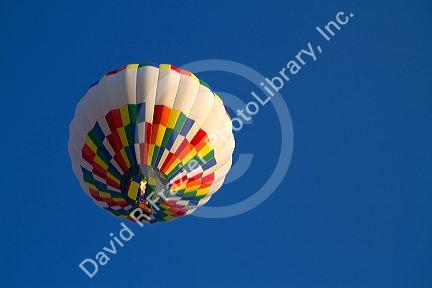Hot air balloon over Boise, Idaho, USA.