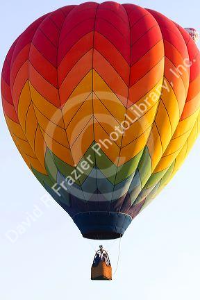 Hot air balloon over Boise, Idaho, USA.
