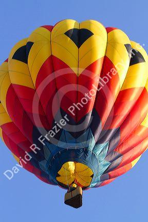 Hot air balloon over Boise, Idaho, USA.