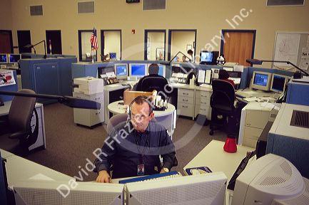 Dispatchers at the Idaho State Police communications center.