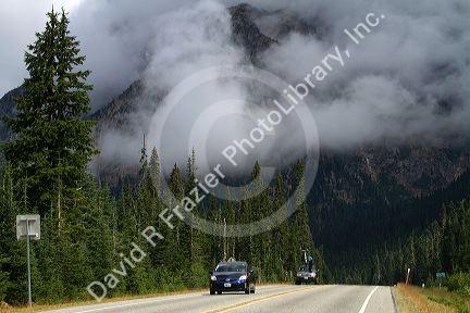 State Route 20 at Rainy Pass in the northern Cascade Mountains, Washington, USA.