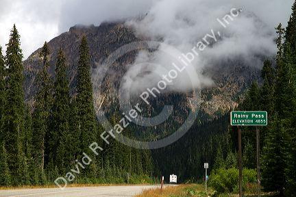 State Route 20 at Rainy Pass in the northern Cascade Mountains, Washington, USA.