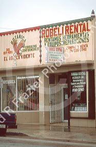 Spainsh language signage on south west 8th street in Little Havana, Miami, Florida.
