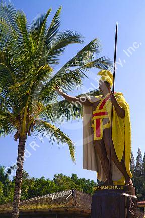 King Kamehameha statue at Hawi on the Big Island of Hawaii, USA.