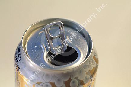 The pop top on an aluminum can.