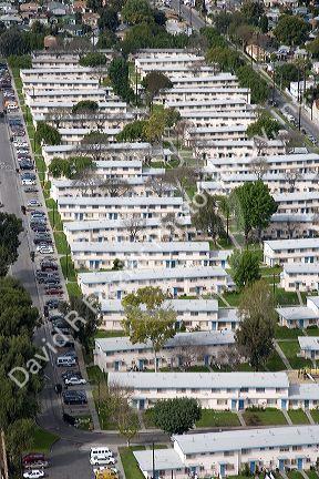 Project housing in south Los Angeles, California.