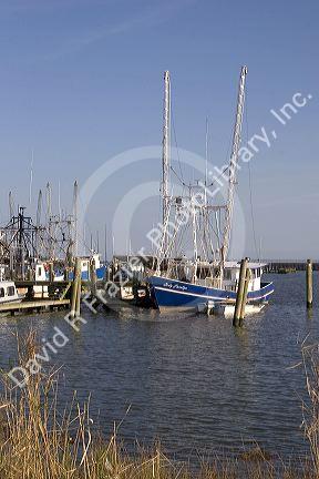 Marina with shrimp boats at Pass Christian, Mississippi.
