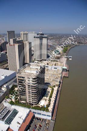 Riverwalk at the foot of Canal Street in New Orleans, Louisiana.