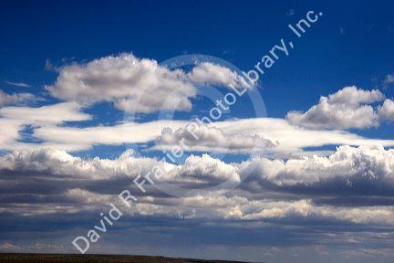 Clouds over the desert in New Mexico.