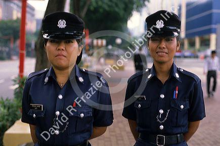 Policewomen in Singapore.