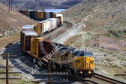 Train along the Snake River in Idaho.