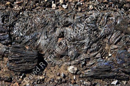 Close up view of lava rock at Craters of The Moon National Monument in Idaho.
