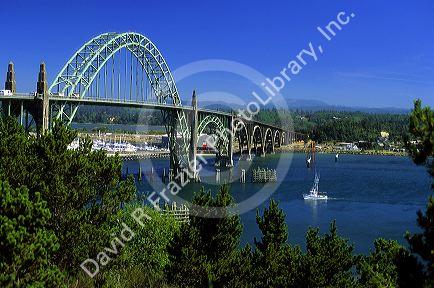 Yaquina Bay Bridge in Newport, Oregon.