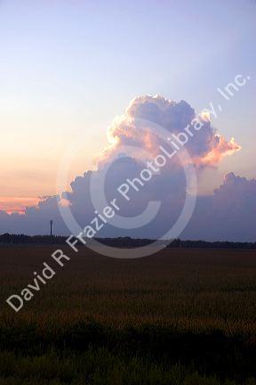 Summer storm clouds over southwest Illinois