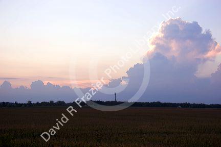 Summer storm clouds over southwest Illinois