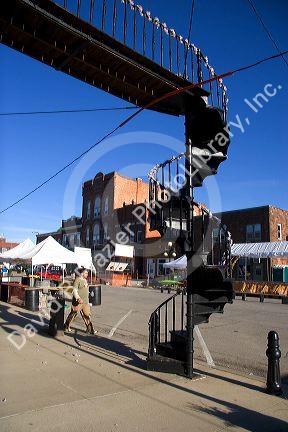 The spiral steps in Traer, Iowa.