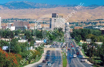 Overview of the city of Boise Idaho.