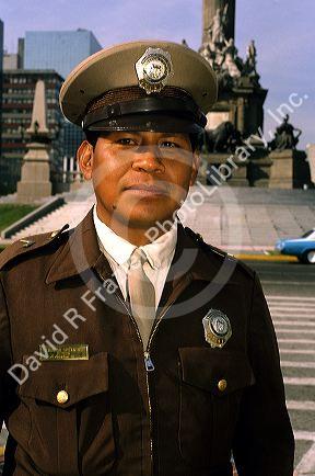 A police officer in Mexico City, Mexico.