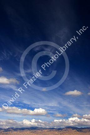 White clouds with blue sky in Idaho.