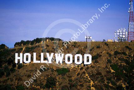 The Hollywood sign in Los Angeles, California.