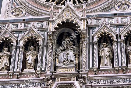 Close up detail of the Duomo in Florence, Italy.