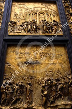 Relief of door to the Duomo Bapistry in Florence, Italy.
