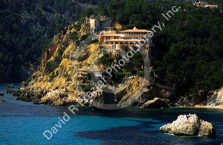 A luxury home in the Mediterranean at Majorca, Spain.
