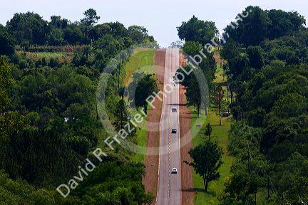 Highway 12, ruta 12 in Misiones Province Argentina.