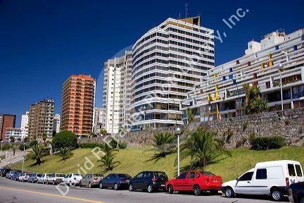 Hotels  and condominiums at Mar del Plata, Argentina.