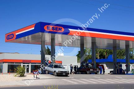 Gas station convenience store in Neccochea, Argentina.