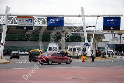 Outside the Ezeiza airport in Buenos Aires, Argentina.