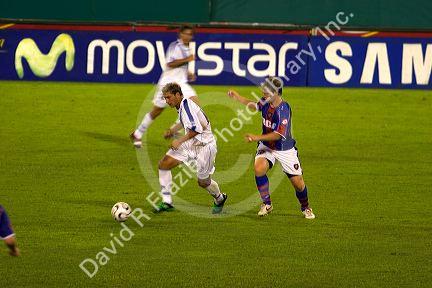 Soccer game at the West Stadium in Buenos Aires, Argentina.