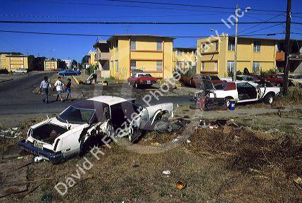 Public housing projects in Mayaguez, Puerto Rico.