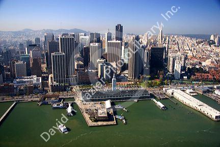 Aerial view of the city of San Francisco, California.