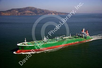 Tanker ship in the San Francisco bay, California.