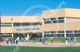 Front view of Middleton Heights Elementary School in Middleton, Idaho.