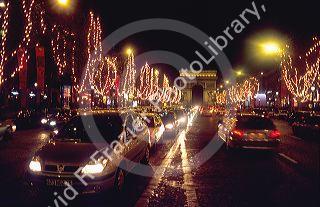 Champs Elysees in Paris France.